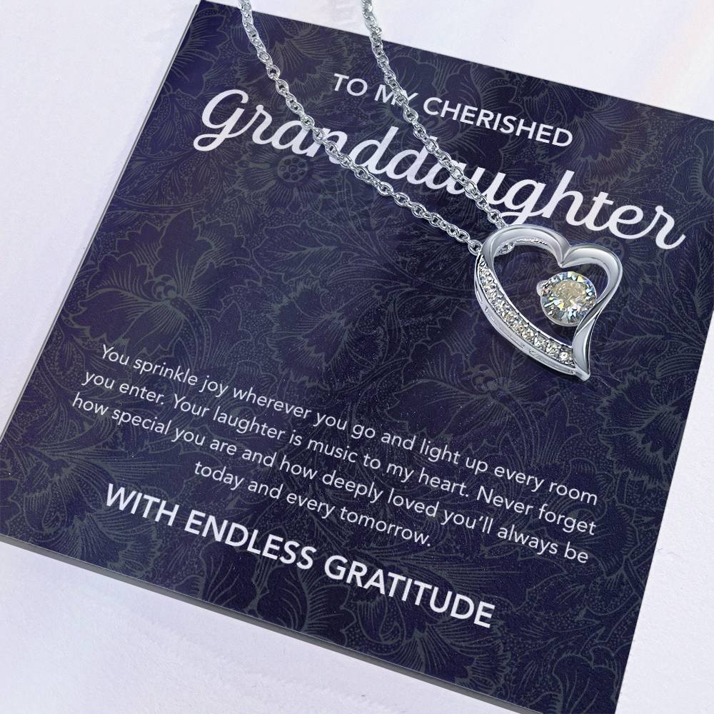 To my Granddaughter - Forever Love Necklace - Damsak