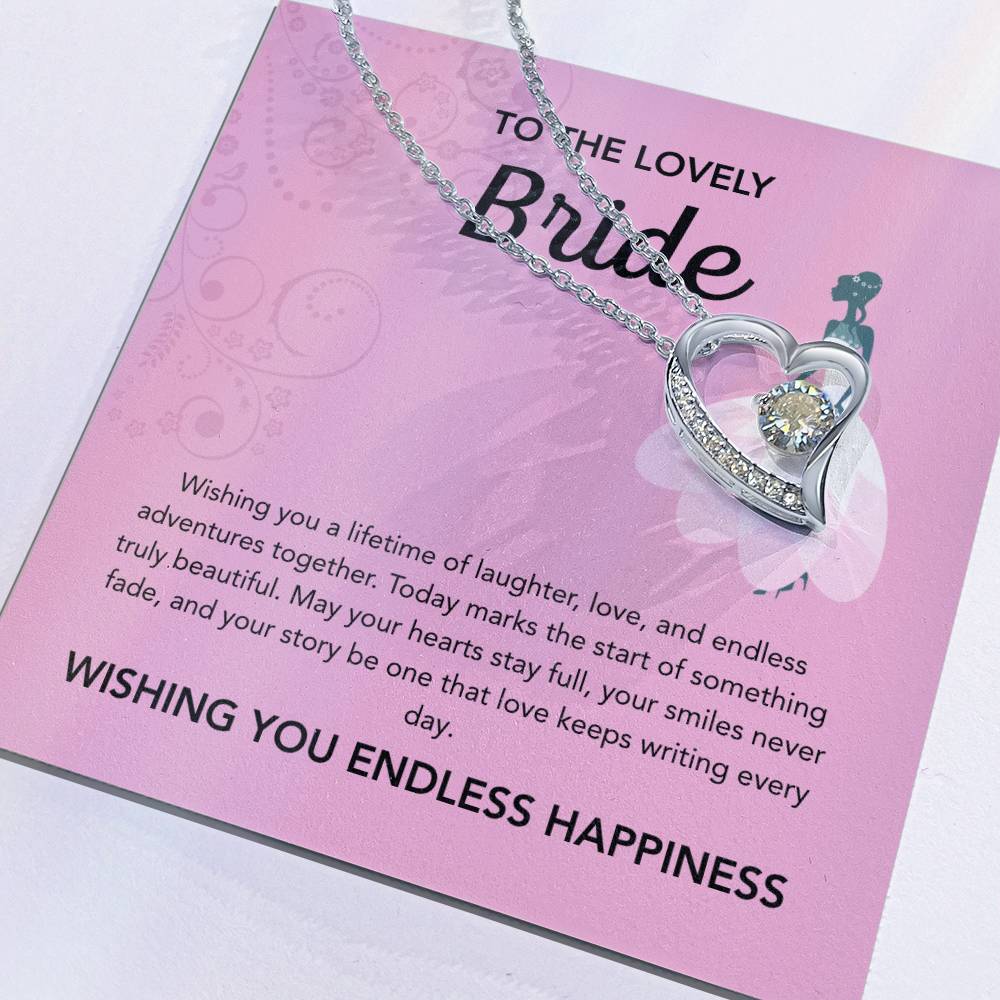 To my Bride - Forever Love Necklace - Pink