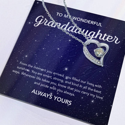 To my Granddaughter - Forever Love Necklace - Night Stars