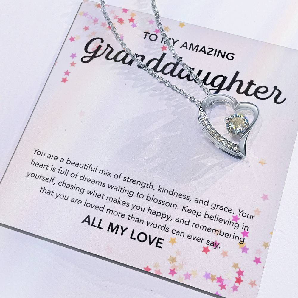 To my Granddaughter - Forever Love Necklace - Stars