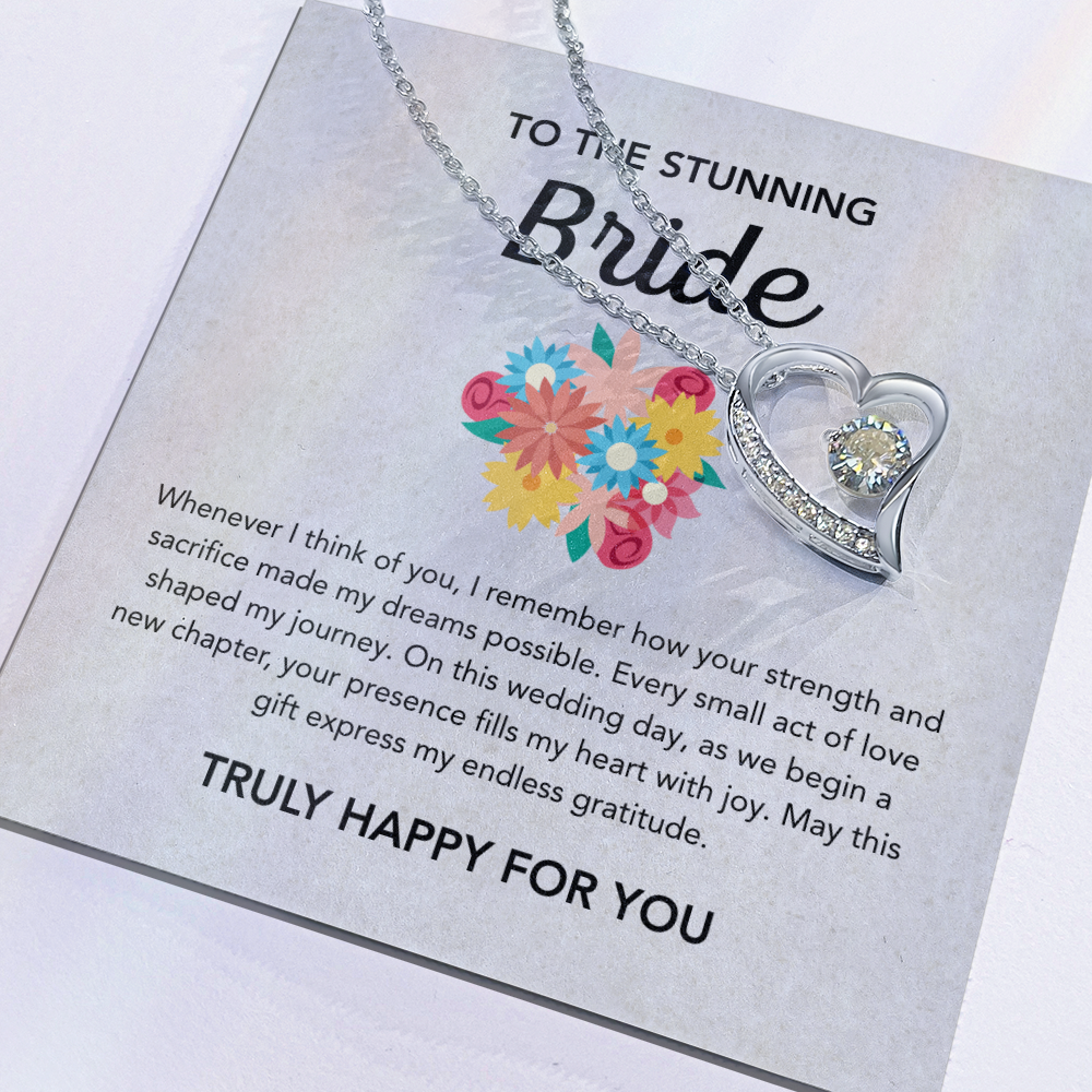 To my Bride - Forever Love Necklace - Bridal Bouquet