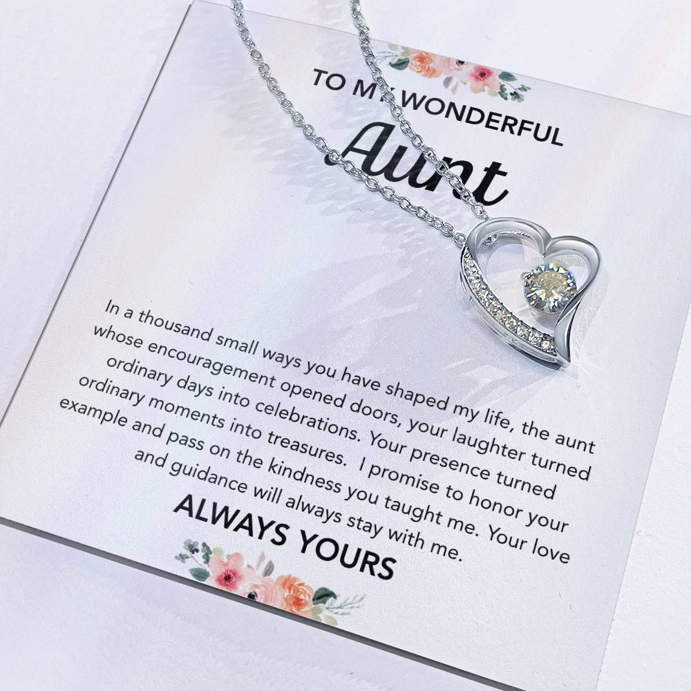 To my Aunt - Forever Love Necklace - Flowers