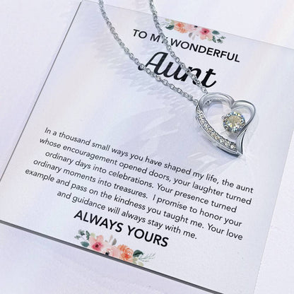 To my Aunt - Forever Love Necklace - Flowers