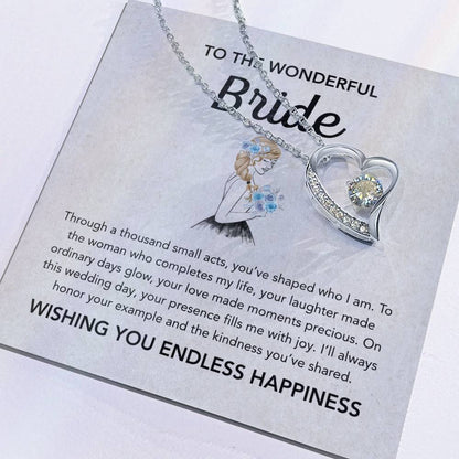 To my Bride - Forever Love Necklace - Bridal Bouquet
