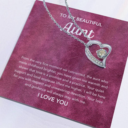 To my Aunt - Forever Love Necklace - Velvet Pattern