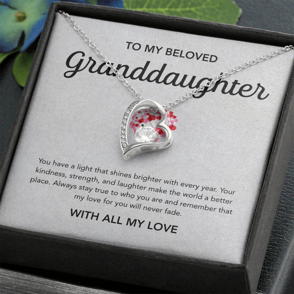 To my Granddaughter - Forever Love Necklace - Little Heart