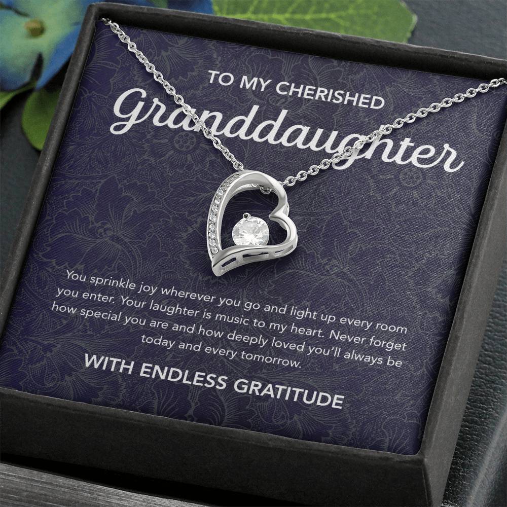 To my Granddaughter - Forever Love Necklace - Damsak