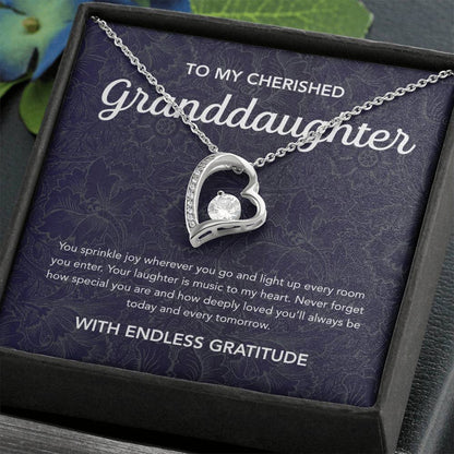 To my Granddaughter - Forever Love Necklace - Damsak