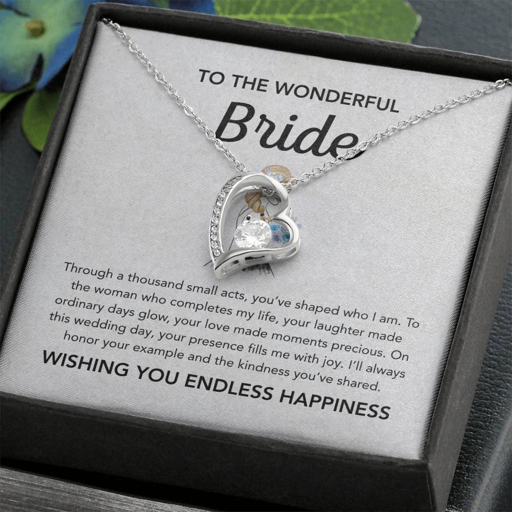 To my Bride - Forever Love Necklace - Bridal Bouquet