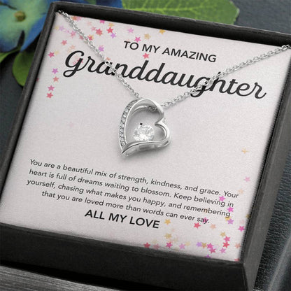 To my Granddaughter - Forever Love Necklace - Stars