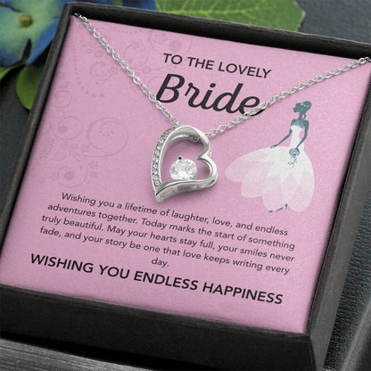 To my Bride - Forever Love Necklace - Pink