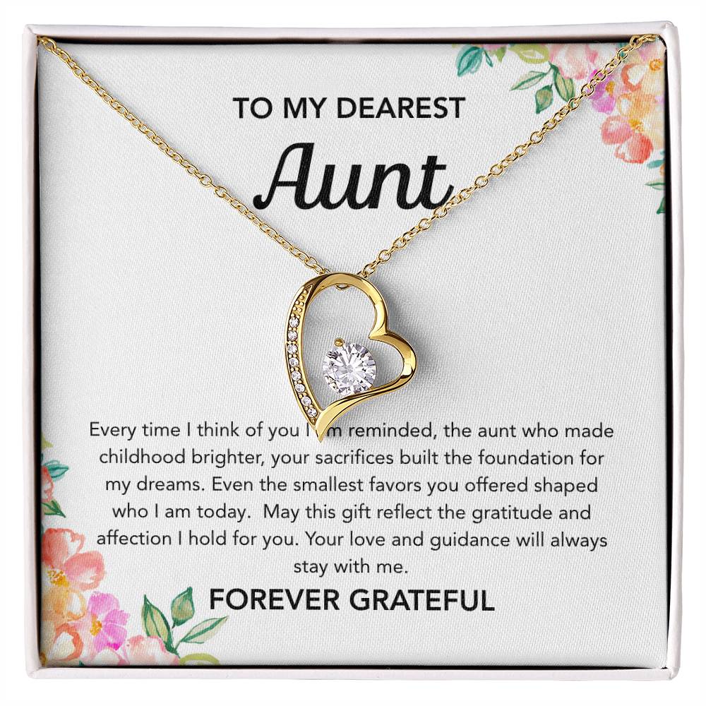 To my Aunt - Forever Love Necklace - Flowers