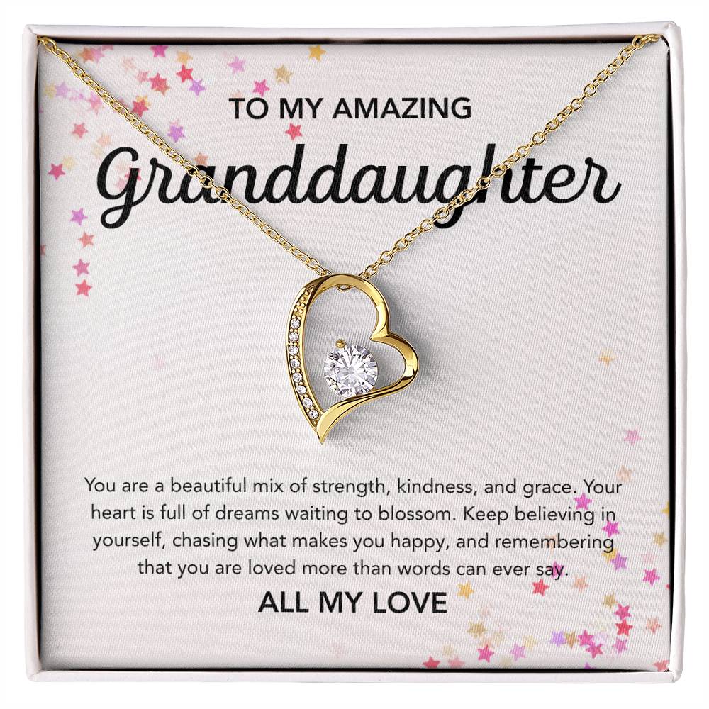 To my Granddaughter - Forever Love Necklace - Stars
