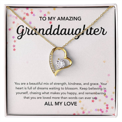 To my Granddaughter - Forever Love Necklace - Stars