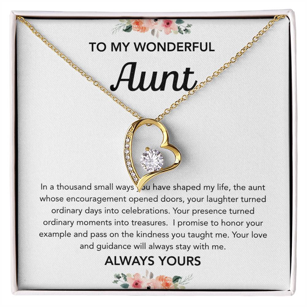 To my Aunt - Forever Love Necklace - Flowers