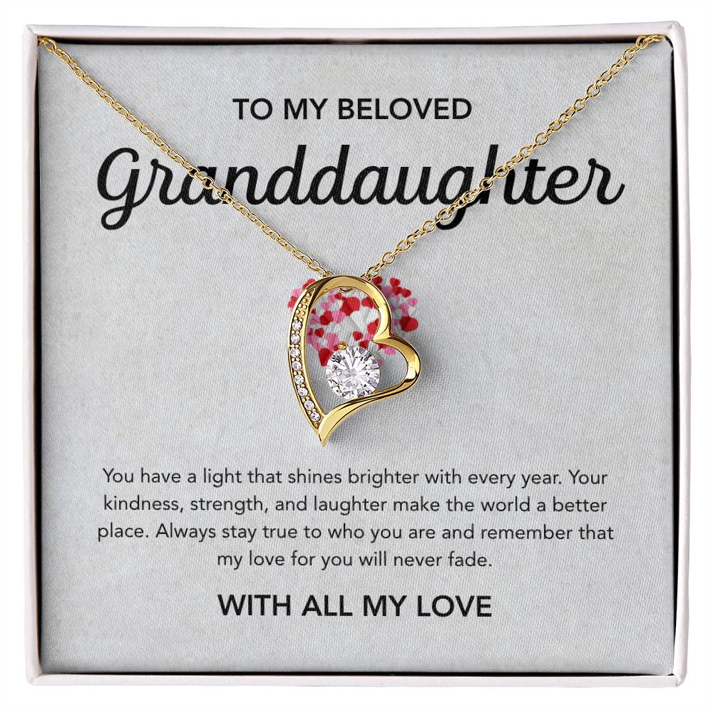 To my Granddaughter - Forever Love Necklace - Little Heart