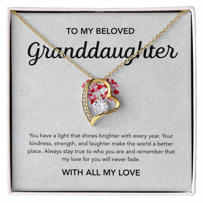 To my Granddaughter - Forever Love Necklace - Little Heart