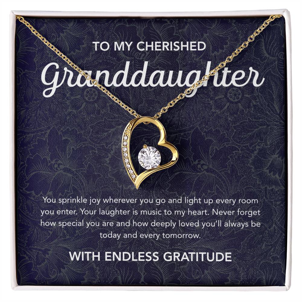 To my Granddaughter - Forever Love Necklace - Damsak