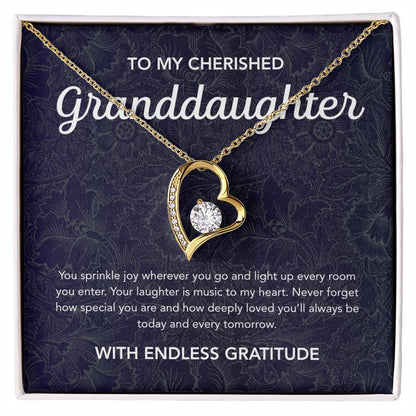 To my Granddaughter - Forever Love Necklace - Damsak
