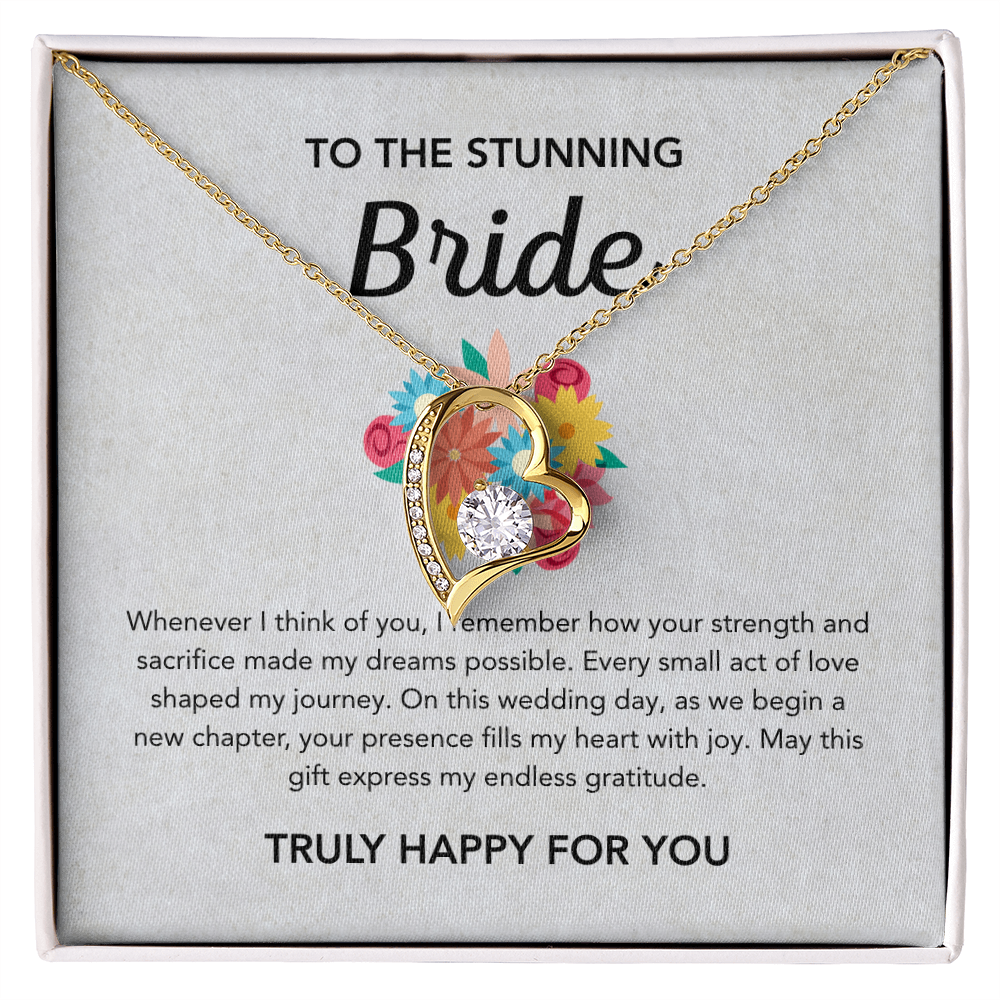 To my Bride - Forever Love Necklace - Bridal Bouquet