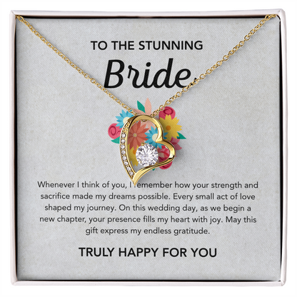 To my Bride - Forever Love Necklace - Bridal Bouquet