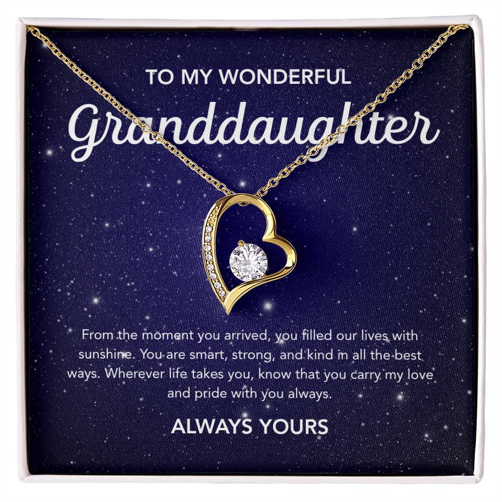 To my Granddaughter - Forever Love Necklace - Night Stars