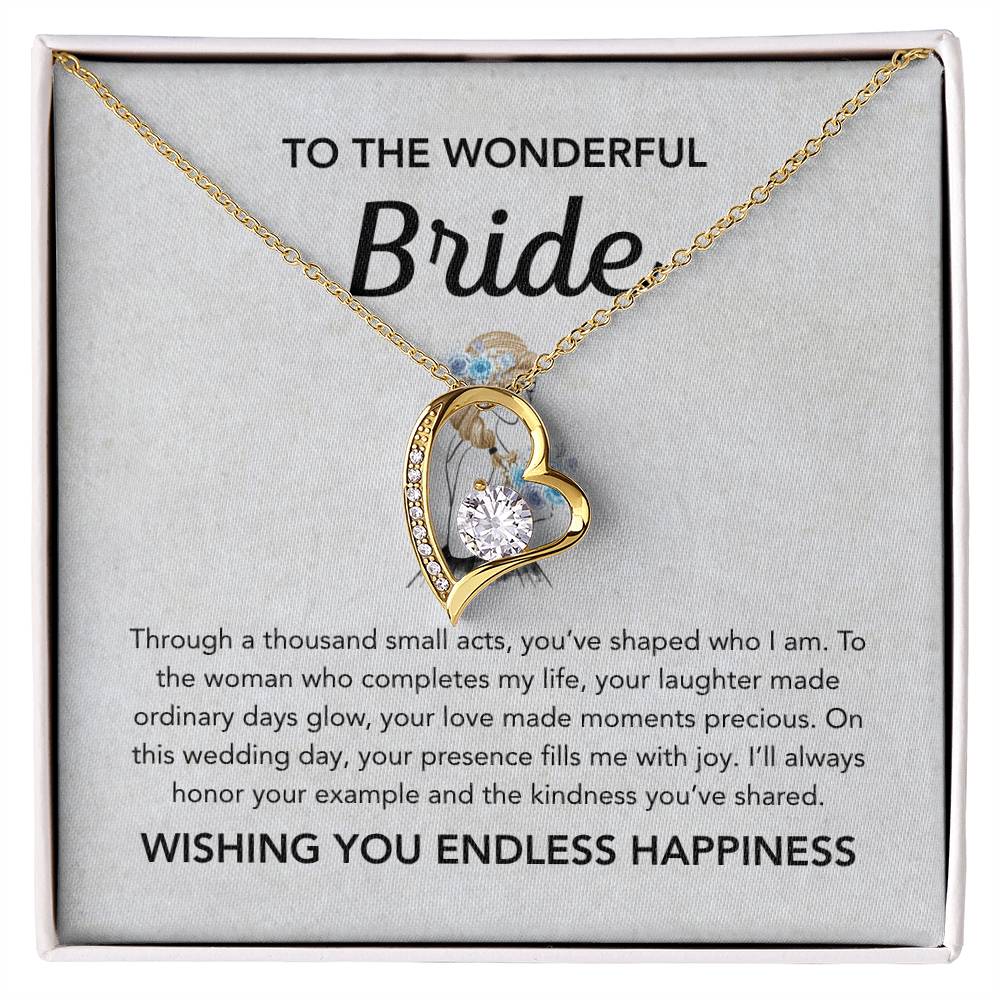 To my Bride - Forever Love Necklace - Bridal Bouquet