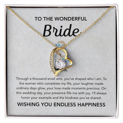 To my Bride - Forever Love Necklace - Bridal Bouquet