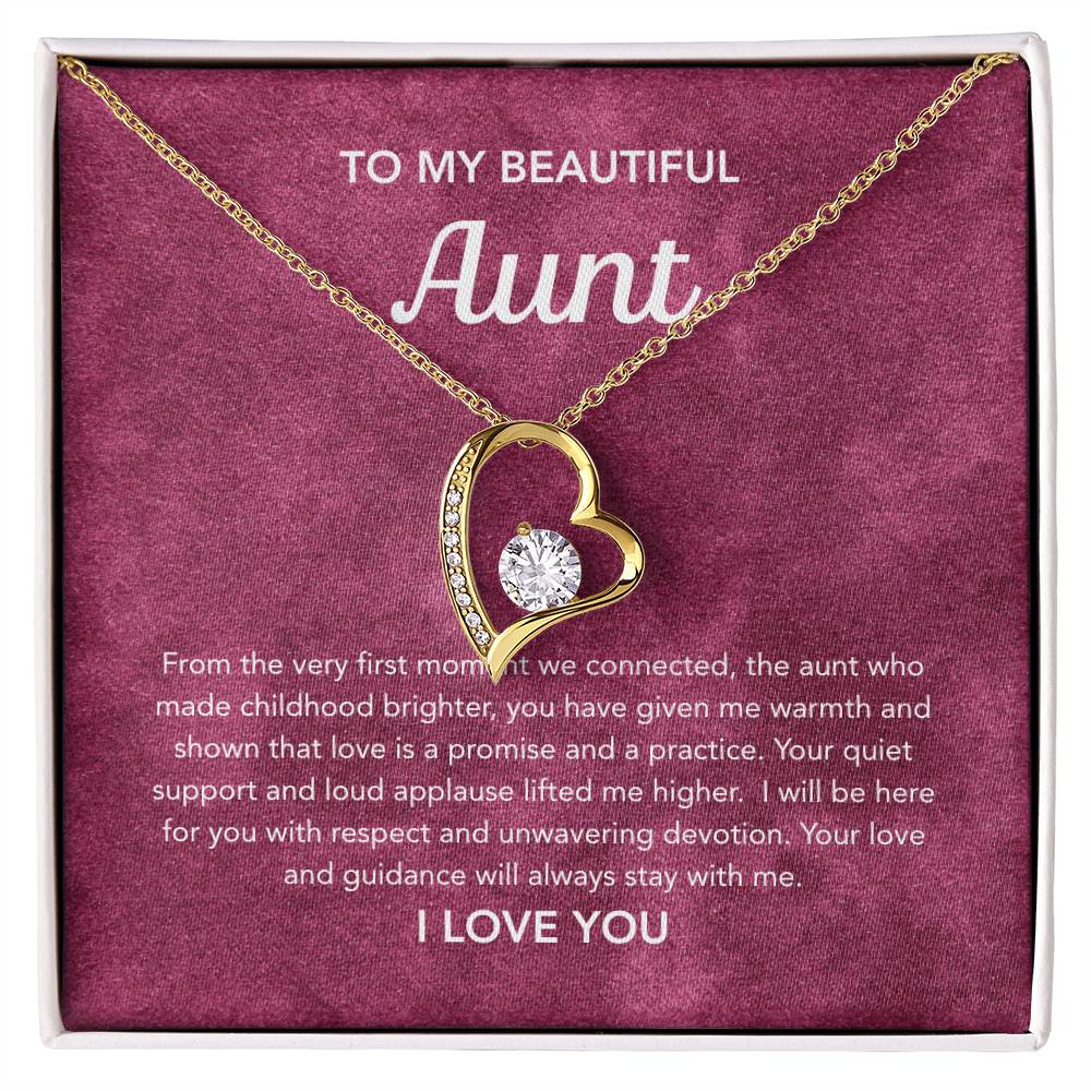 To my Aunt - Forever Love Necklace - Velvet Pattern