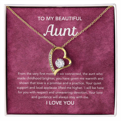 To my Aunt - Forever Love Necklace - Velvet Pattern