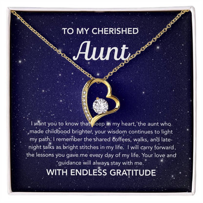 To my Aunt - Forever Love Necklace - Night Stars
