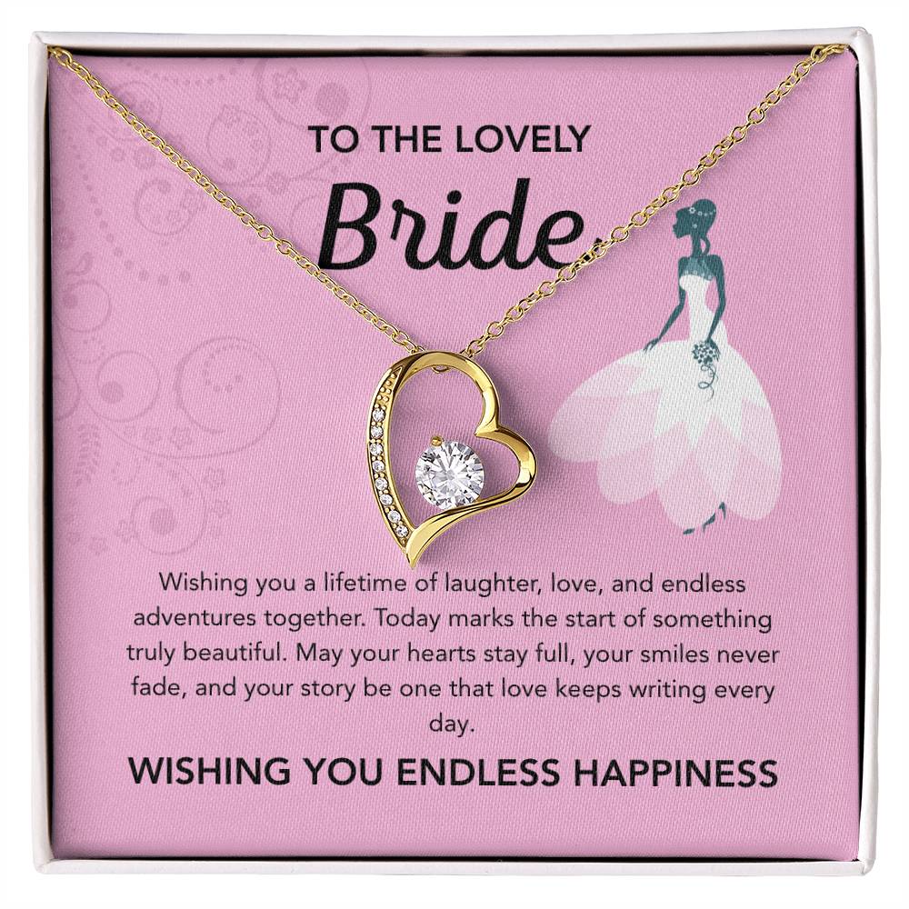 To my Bride - Forever Love Necklace - Pink