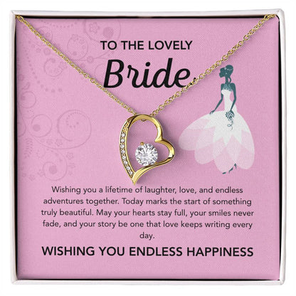 To my Bride - Forever Love Necklace - Pink