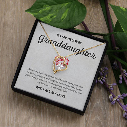 To my Granddaughter - Forever Love Necklace - Little Heart