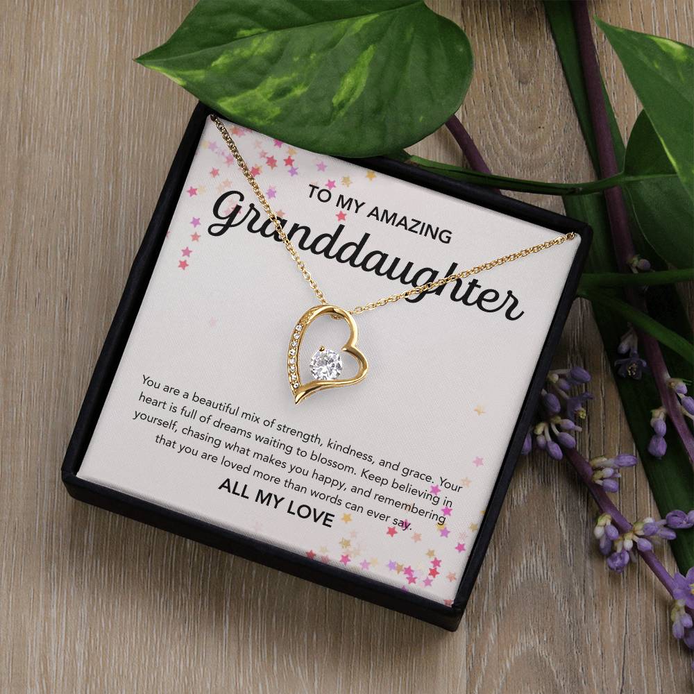 To my Granddaughter - Forever Love Necklace - Stars