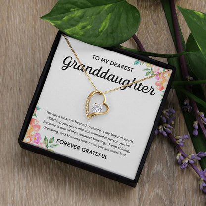 To my Granddaughter - Forever Love Necklace - Flowers