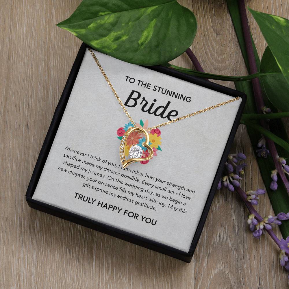 To my Bride - Forever Love Necklace - Bridal Bouquet