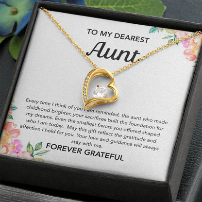 To my Aunt - Forever Love Necklace - Flowers
