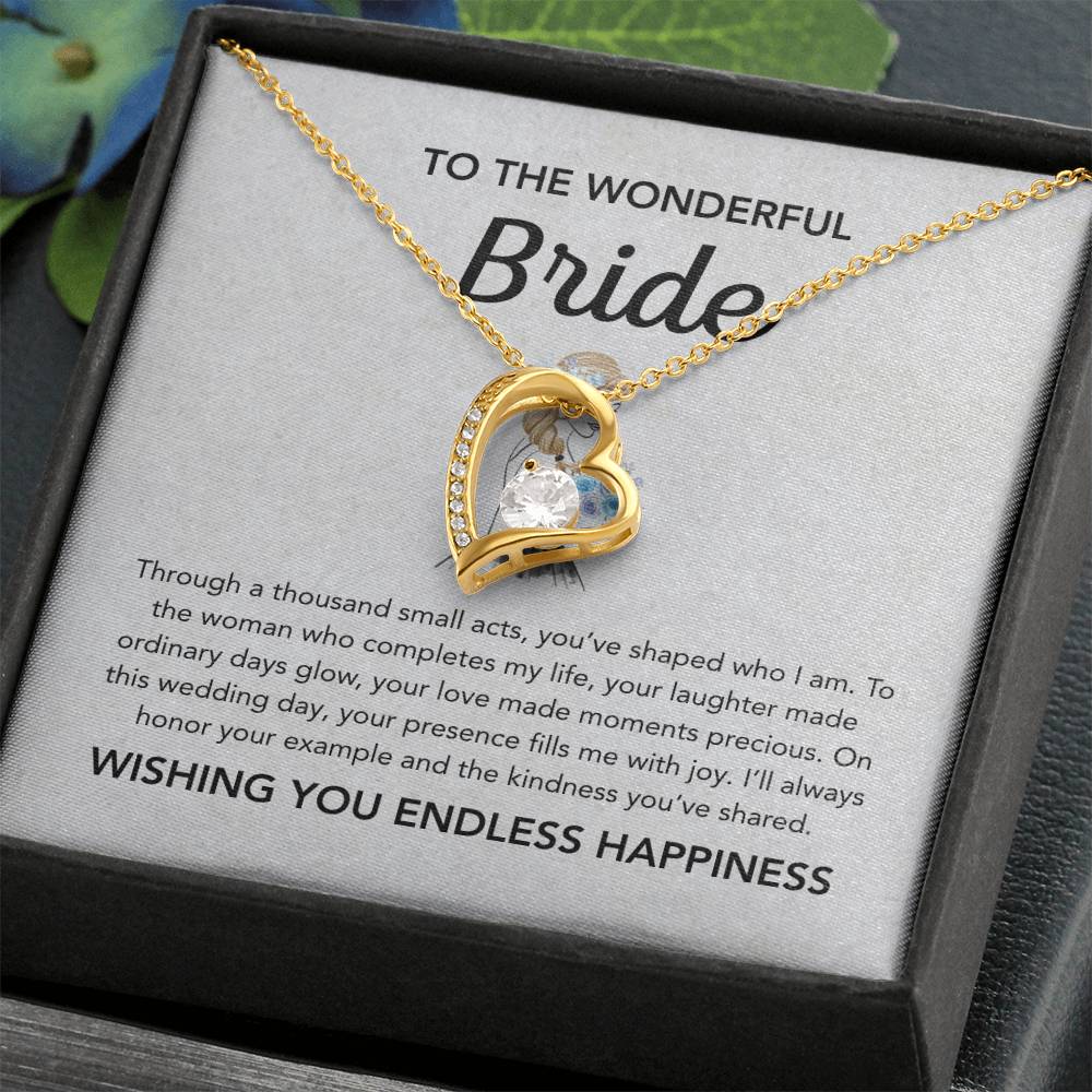 To my Bride - Forever Love Necklace - Bridal Bouquet