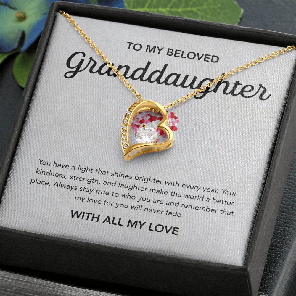 To my Granddaughter - Forever Love Necklace - Little Heart