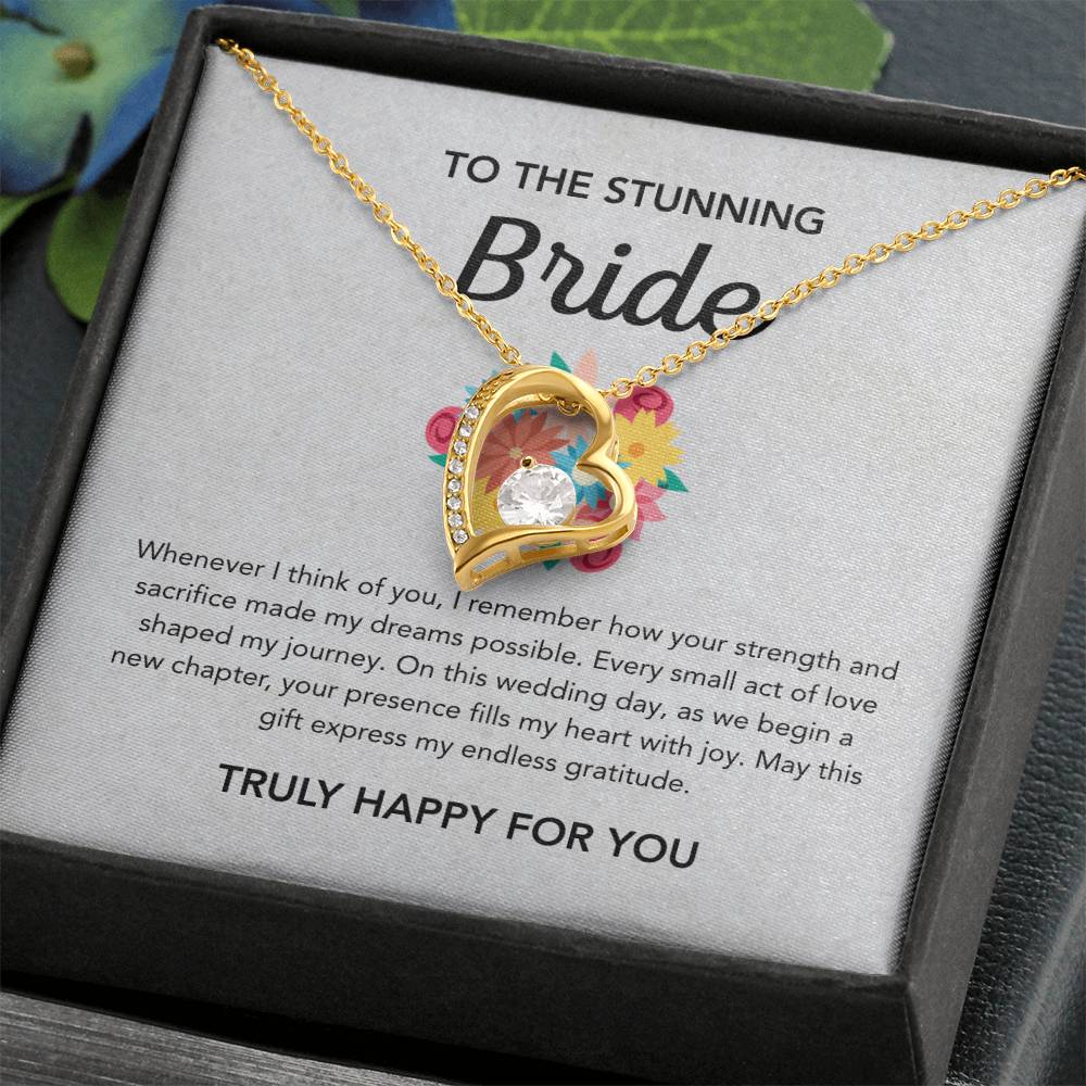 To my Bride - Forever Love Necklace - Bridal Bouquet