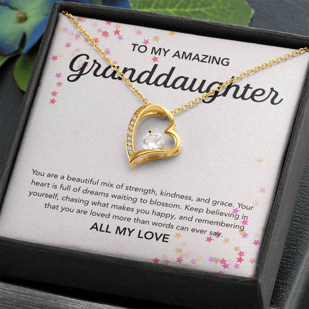 To my Granddaughter - Forever Love Necklace - Stars