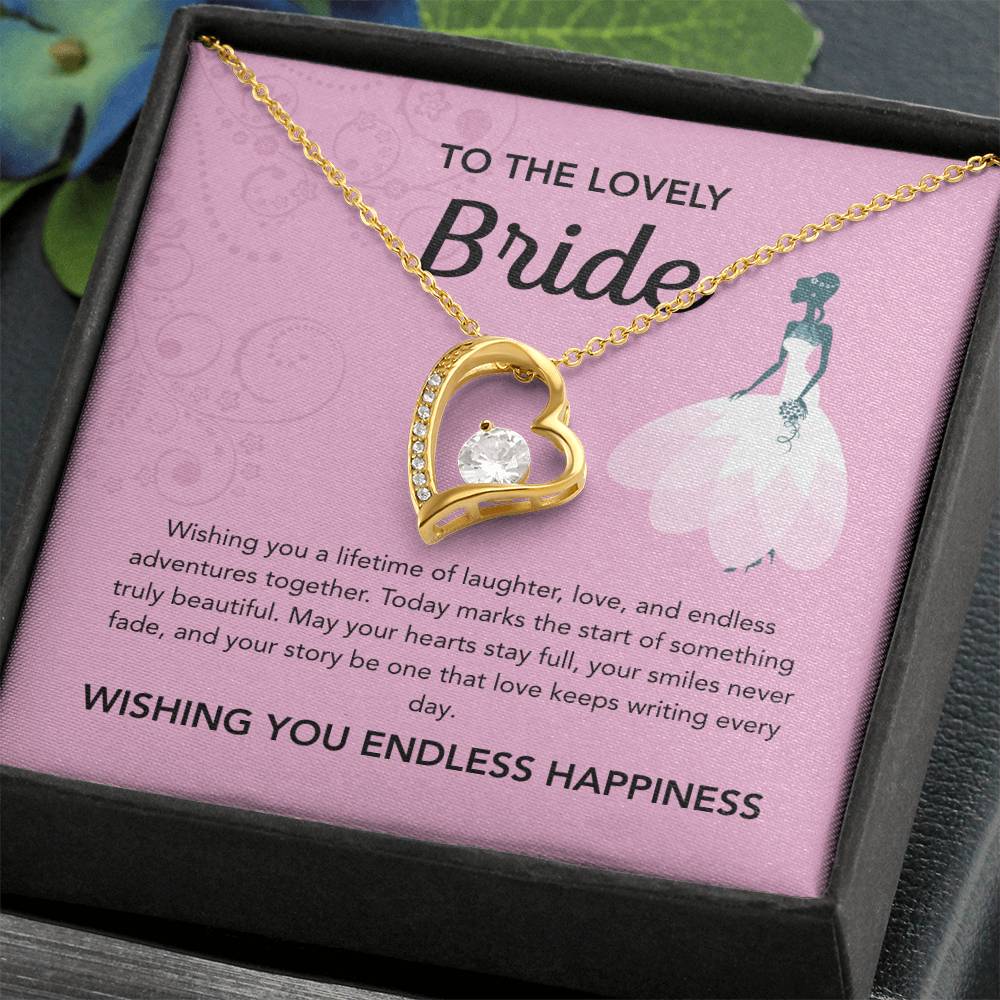 To my Bride - Forever Love Necklace - Pink