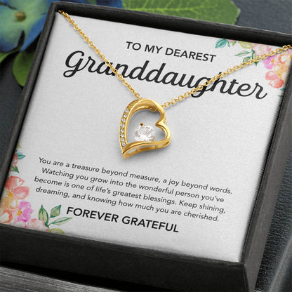 To my Granddaughter - Forever Love Necklace - Flowers