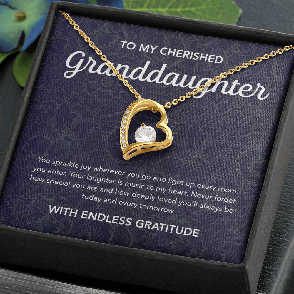 To my Granddaughter - Forever Love Necklace - Damsak
