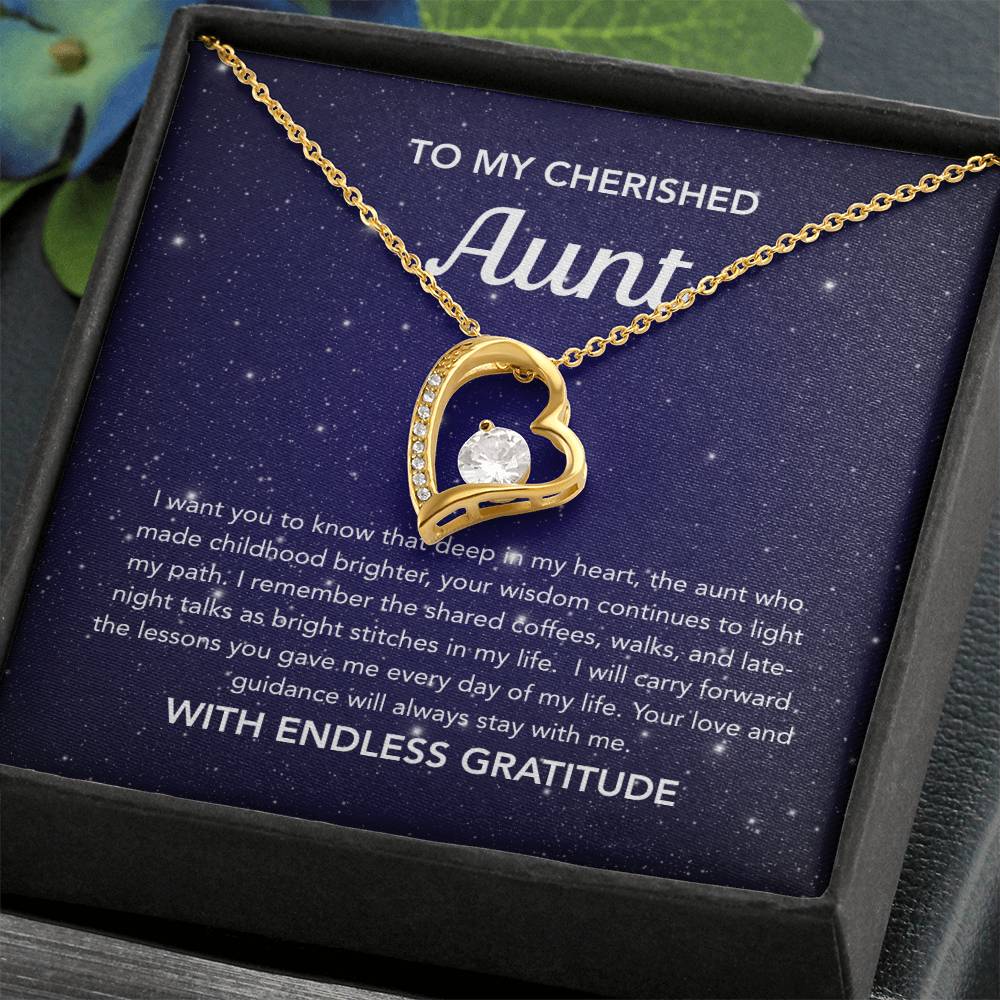 To my Aunt - Forever Love Necklace - Night Stars