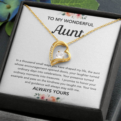 To my Aunt - Forever Love Necklace - Flowers