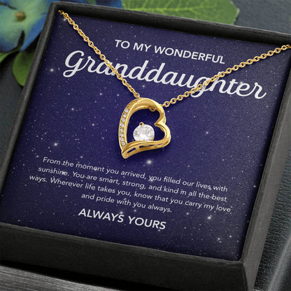 To my Granddaughter - Forever Love Necklace - Night Stars