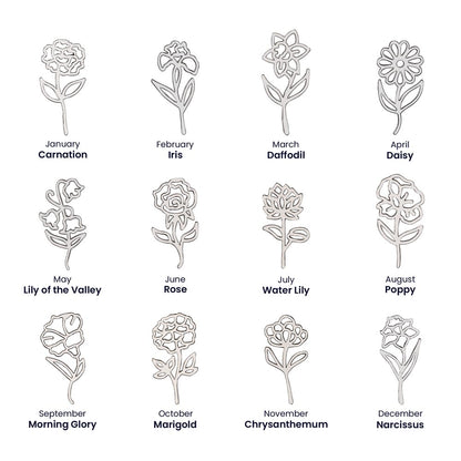 Personalized Flower Name Necklace