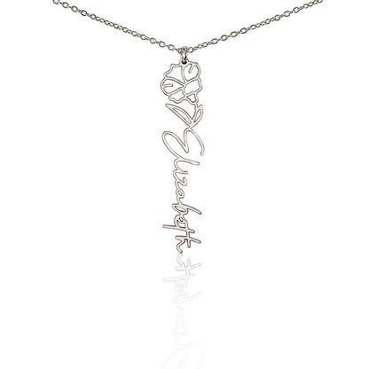 Personalized Flower Name Necklace